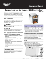 Vollrath Toaster, Conveyor, Model JT2B Manuel utilisateur