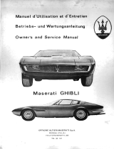 Maserati Ghibli - early version Le manuel du propriétaire