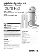 Watts pure H2O WH-VIH1-SED-A-WHT-HSG Guide d'installation