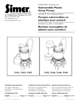 Simer Submersible Plastic Sump Pumps Le manuel du propriétaire