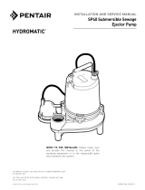 Hydromatic SP40 Submersible Sewage Ejector Pump Le manuel du propriétaire