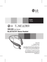 LG HBS-800.AGCNWP Le manuel du propriétaire