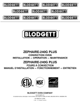 Blodgett ZEPHAIRE-240G PLUS Mode d'emploi