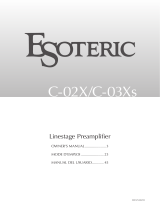 Esoteric C-02X Le manuel du propriétaire