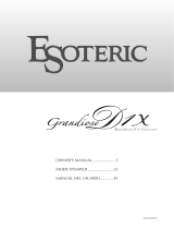 Esoteric Grandioso D1X Le manuel du propriétaire