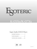 Esoteric K-07Xs Le manuel du propriétaire