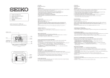 Seiko LCD Alarm Clock Manuel utilisateur
