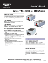 Vollrath Warmer, Cayenne®, Drop-in, Model 2000 and 2001 Manuel utilisateur