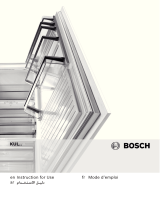 Bosch Built-under larder fridge Manuel utilisateur