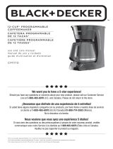 BLACK DECKER 12 Cup programmable coffee maker Manuel utilisateur