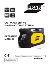 ESAB CUTMASTER 40 PLASMA CUTTING SYSTEM Manuel utilisateur