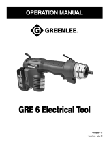 Greenlee Greenlee GRE-6 Electrical Tool Operation Manual Manuel utilisateur