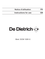 DeDietrich DCM1005X Le manuel du propriétaire
