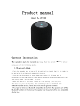 QFX BT-600 Portable Bluetooth Music Pod Manuel utilisateur