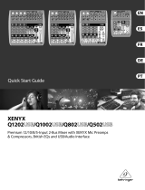 Behringer Xenyx Q802 USB Guide de démarrage rapide