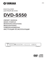 Yamaha dvd s550 Le manuel du propriétaire