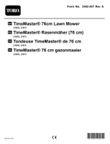 Toro 76 cm Timemaster Wide-Cutting Self-Propelled Lawn Mower 21810 Manuel utilisateur