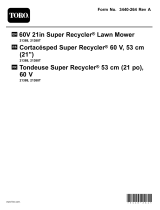 Toro 60V 21in Super Recycler Lawn Mower Manuel utilisateur