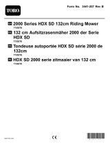 Toro 2000 Series HDX SD 132cm Riding Mower Manuel utilisateur