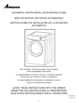 Amana Automatic Dryer Guide d'installation