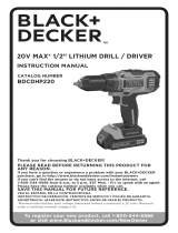 Black & Decker BDCDHP220SB-2 TYPE 1 Le manuel du propriétaire
