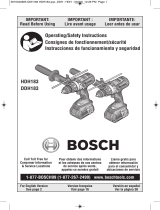 Bosch DDH183-01 Le manuel du propriétaire