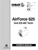 Hobart AIRFORCE 625 and ICE-40C TORCH Le manuel du propriétaire