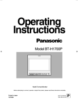 Panasonic BTH1700 - 17" HD MONITOR Operating Instructions Manual
