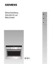 Siemens HB 33 K SERIES Instructions For Use Manual