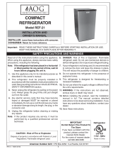 AOG Compact Refrigerator REF-21 Manuel utilisateur