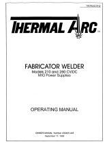 Thermal Arc FABRICATOR WELDER Manuel utilisateur