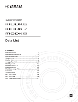 Yamaha MODX8 Fiche technique