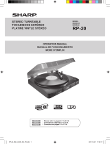 Sharper Image Sharp® RP-20 Stereo Turntable Le manuel du propriétaire