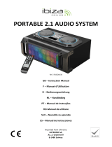 Ibiza SYSTEME AUDIO 2.1 PORTABLE AVEC BLUETOOTH, USB, SD & TUNER FM (SPLBOX150) Le manuel du propriétaire