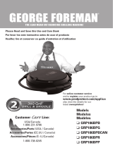 George Foreman GRP106BPCAN Manuel utilisateur