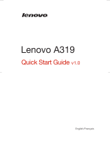 Lenovo A319 Guide de démarrage rapide