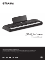 Yamaha DGX670 Portable Digital Piano Le manuel du propriétaire