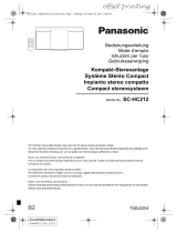 Panasonic Micro chaine PANASONIV SC-HC212EG-K Le manuel du propriétaire