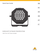 Behringer EUROLIGHT OCTAGON THEATER OT360 High-Power LED Theater Spotlight Mode d'emploi