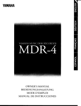 Yamaha MDR-4 Le manuel du propriétaire