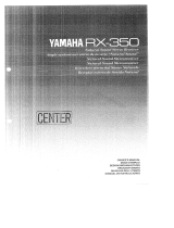Yamaha RX-350 Le manuel du propriétaire