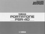 Yamaha PortaTone PSR-40 Le manuel du propriétaire