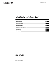 Sony SU-WL31 Instructions (SU-WL31 Wall-Mount Bracket) Le manuel du propriétaire