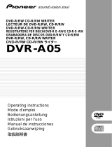 Pioneer DVR-105 & DVR-A05 Manuel utilisateur