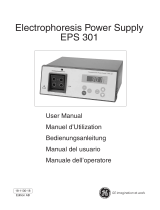 GE ELECTROPHORESIS EPS 301 Manuel utilisateur