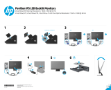 HP Pavilion 25bw 25-inch Diagonal IPS LED Backlit Monitor Manuel utilisateur