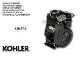 Kohler KD477-2 Manuel utilisateur