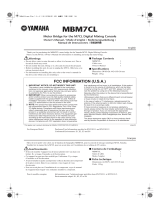 Yamaha MBM7CL Manuel utilisateur