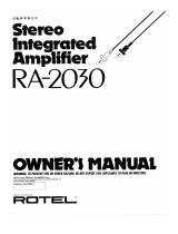 Rotel RA-2030 Le manuel du propriétaire