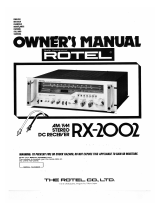 Rotel RX-2002 Le manuel du propriétaire